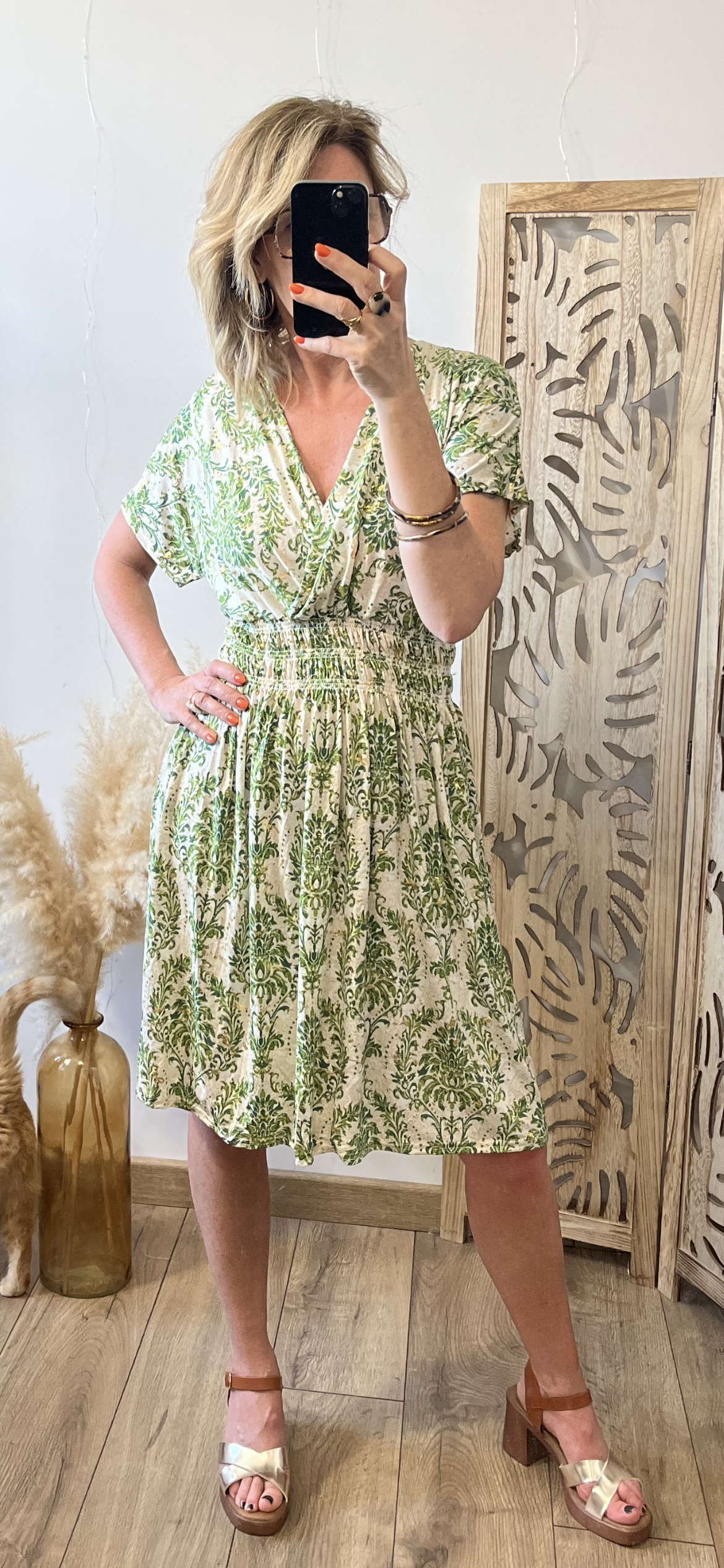 Robe ALEXANDRA courte verte