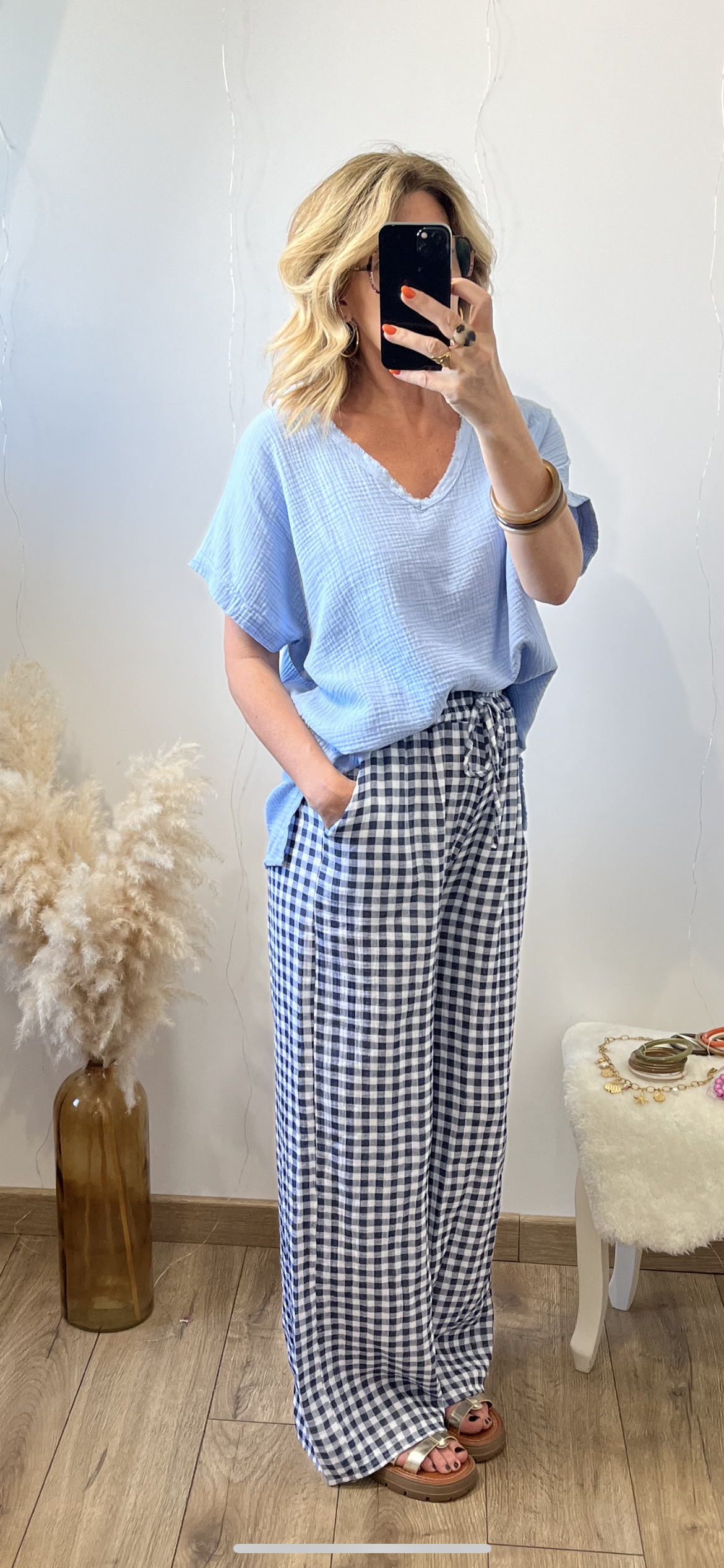 Top MARYANNE 🇮🇹bleu ciel(34 au 44)