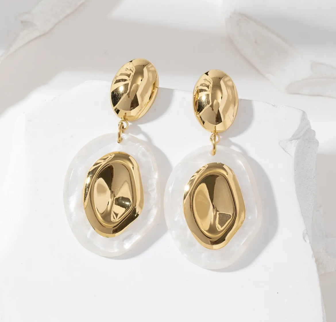 Boucles marbré blanche