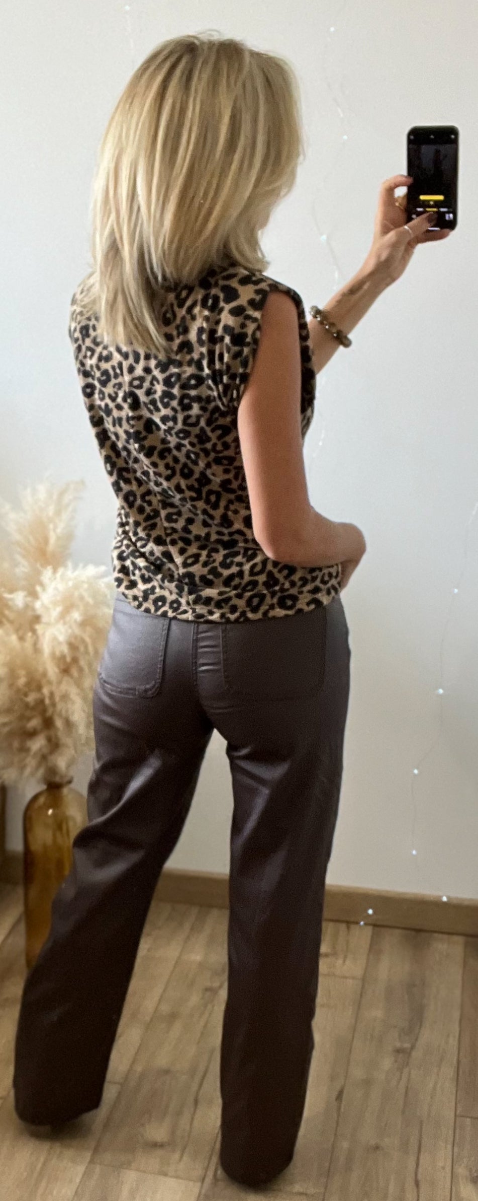 Pantalon MILA Simili Choco