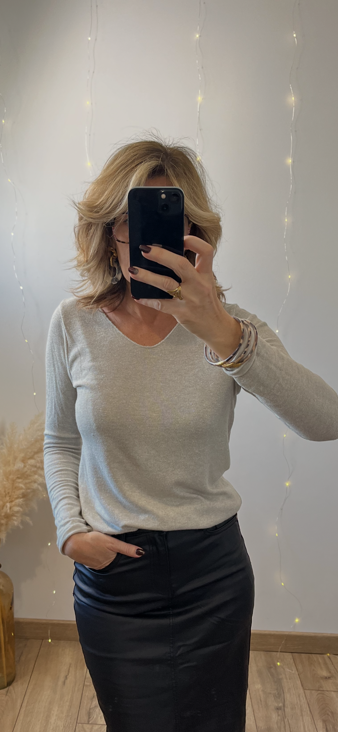 Pull paillettes écru plus cintré 🇮🇹