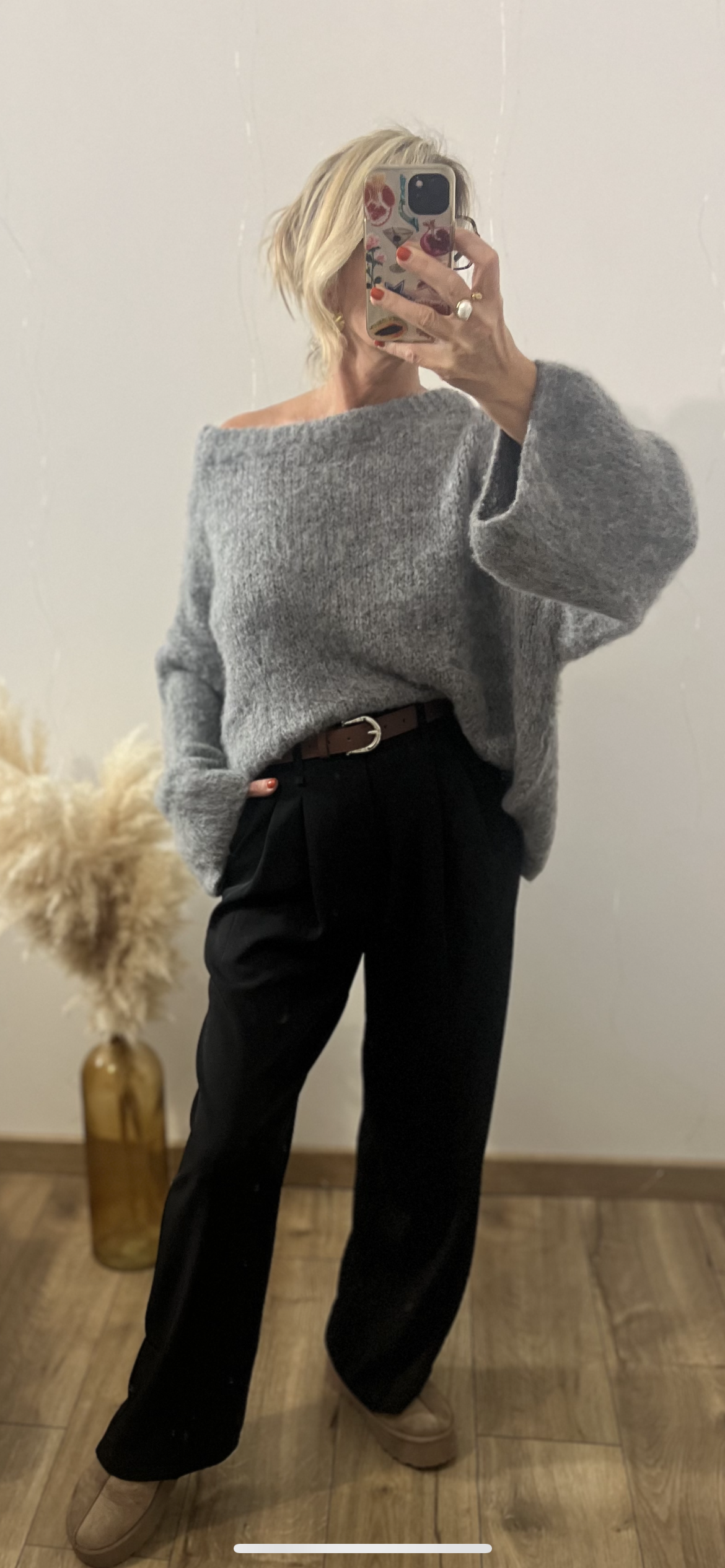 Pull oversize CHARLIE GRIS