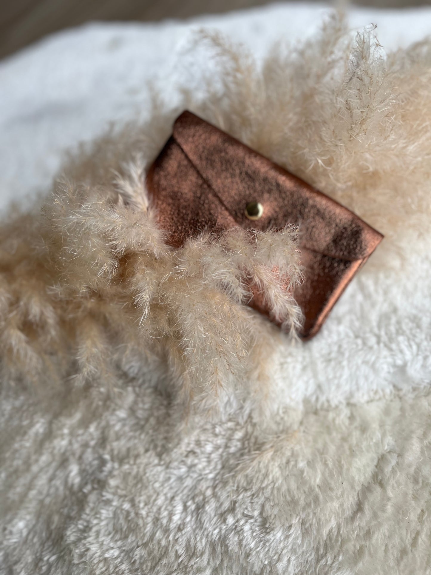 Porte monnaie cuir brique grand format🇮🇹