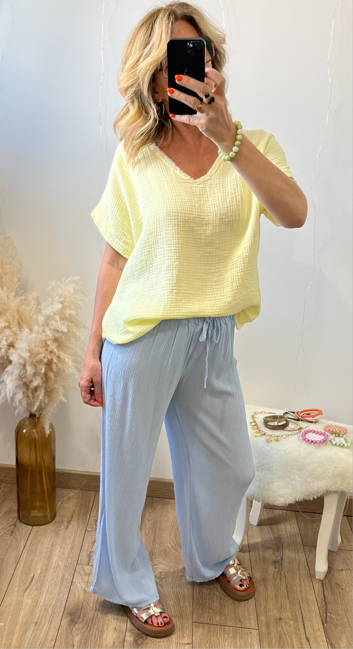 Pantalon 🇮🇹 SANDRINE bleu ciel