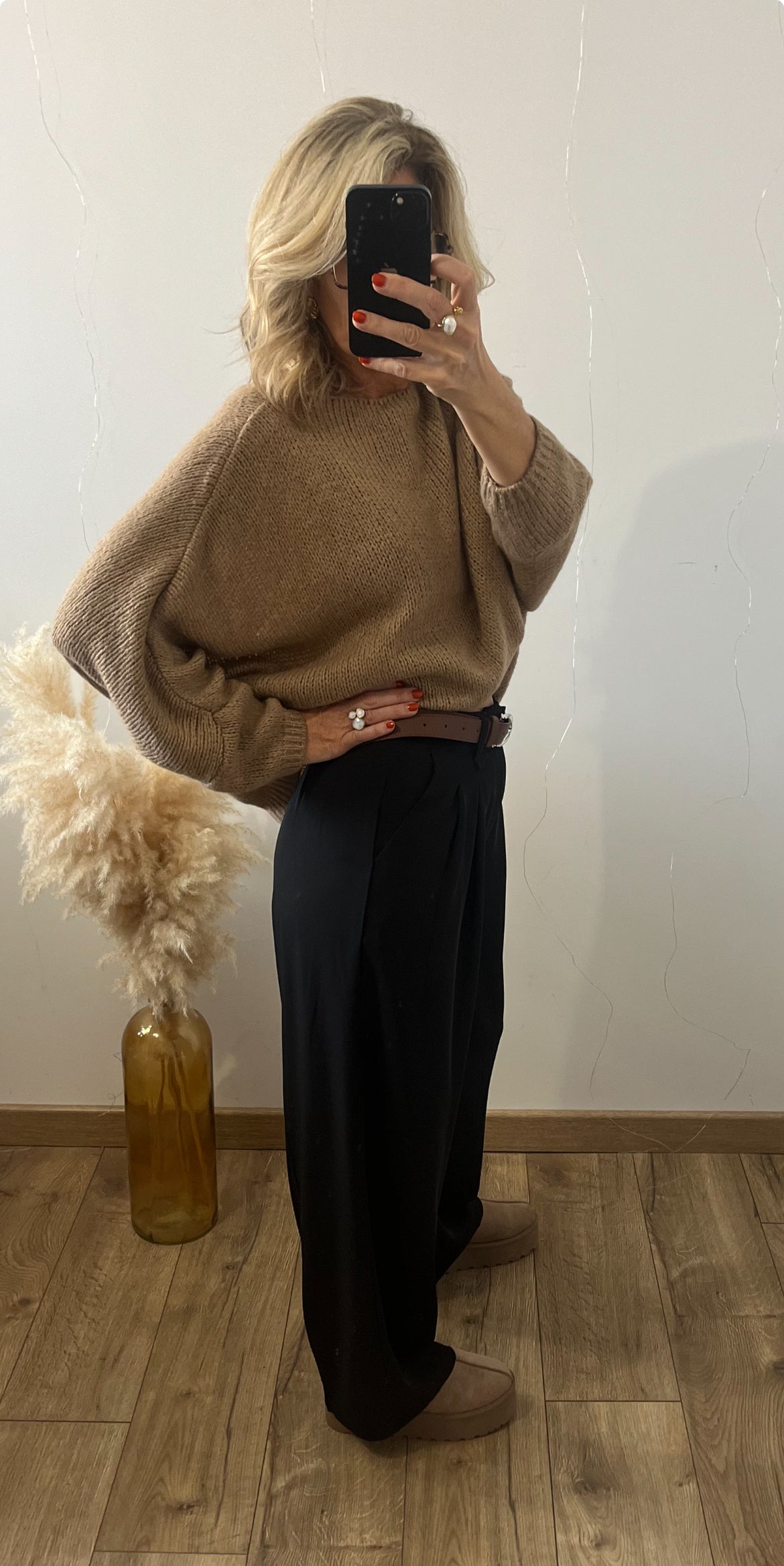 Pantalon GABRIEL Noir avec ceinture