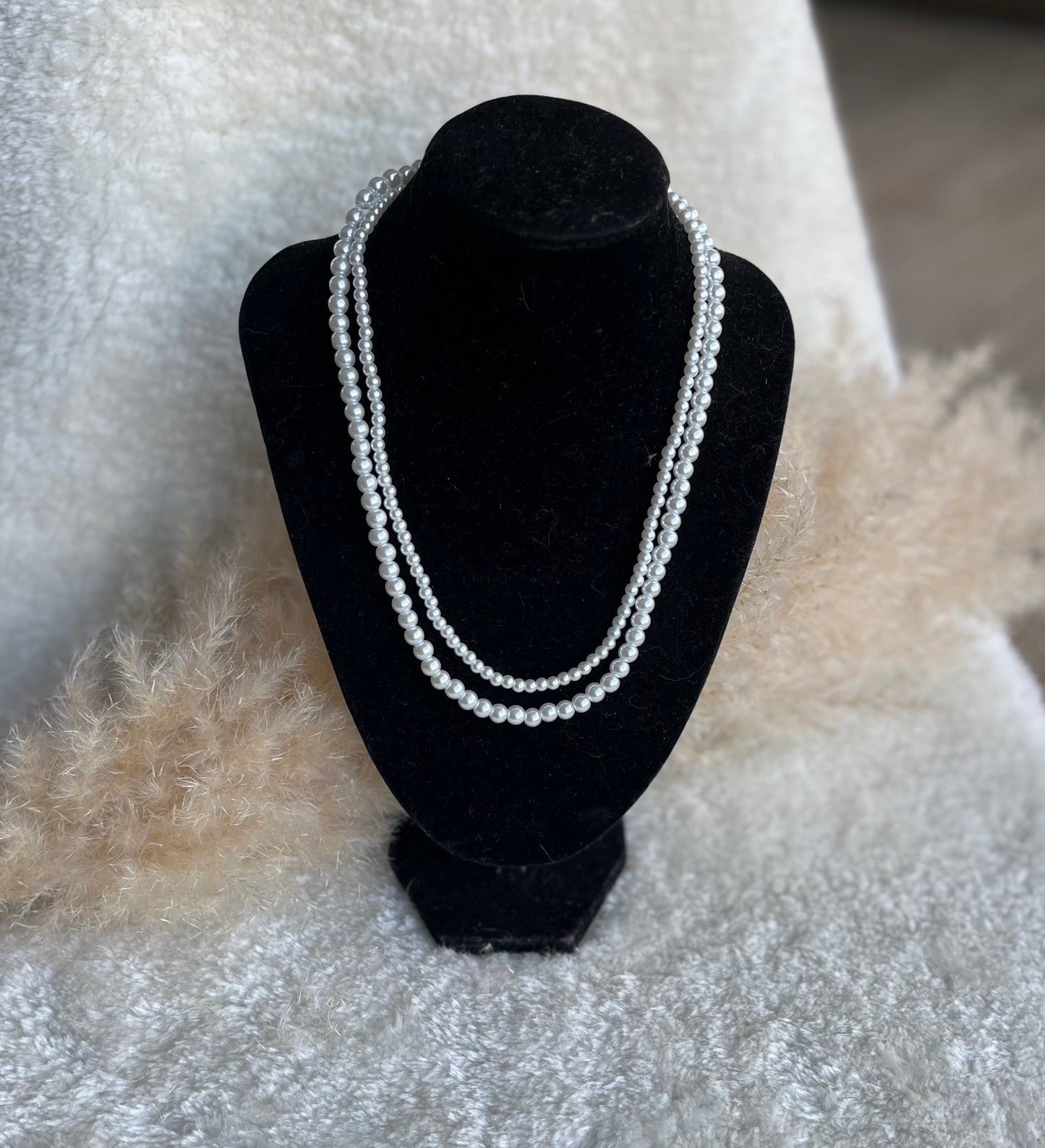 Collier perles double
