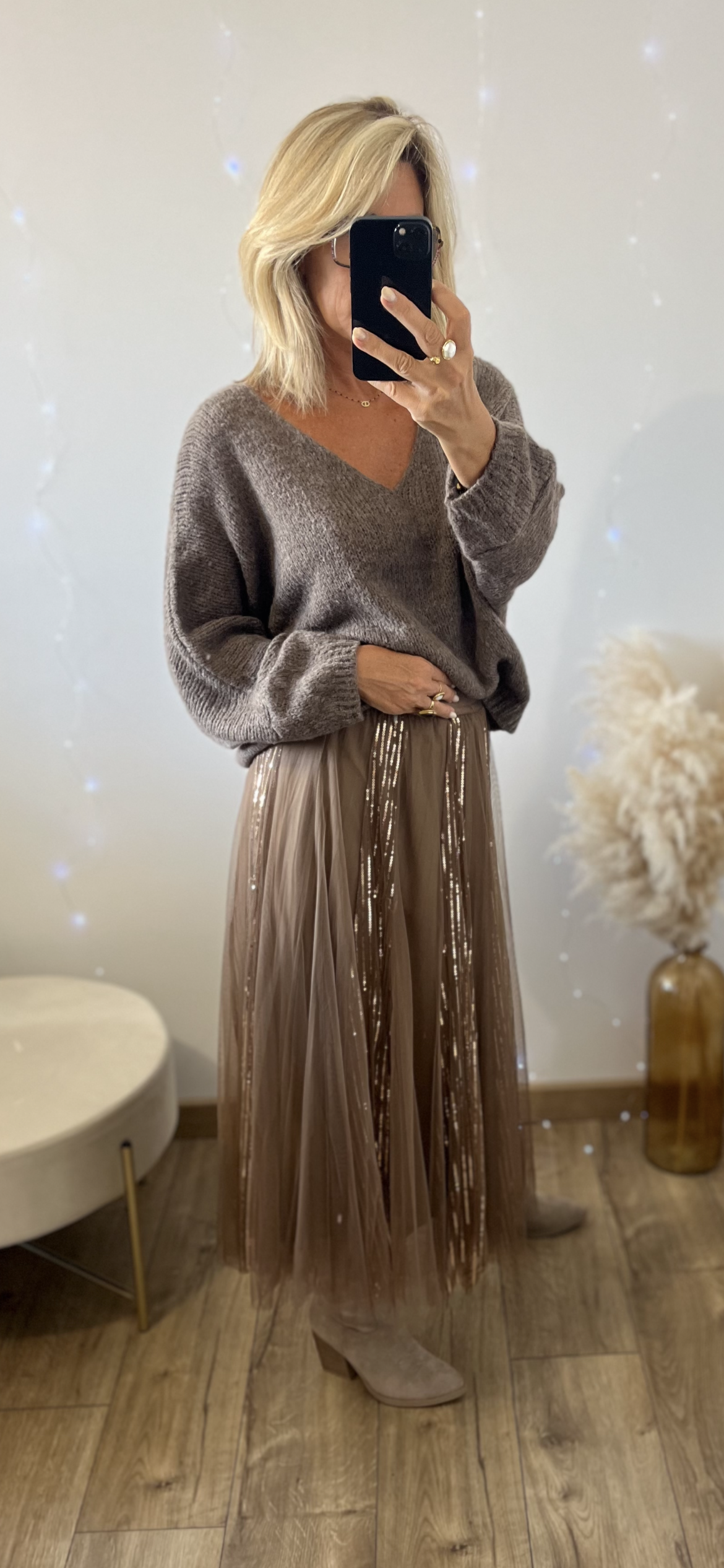 Jupe tulle sequins Choco