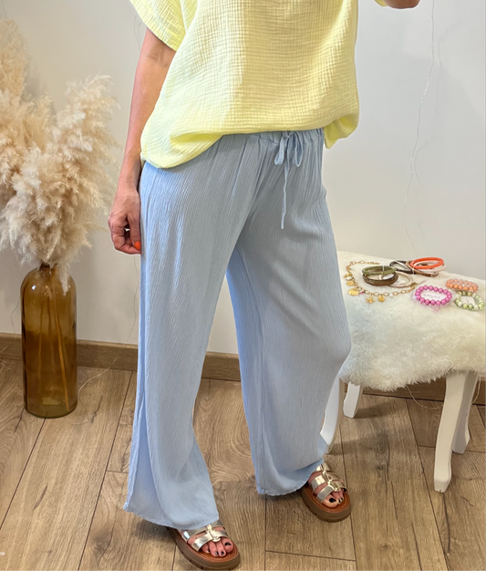 Pantalon 🇮🇹 SANDRINE bleu ciel