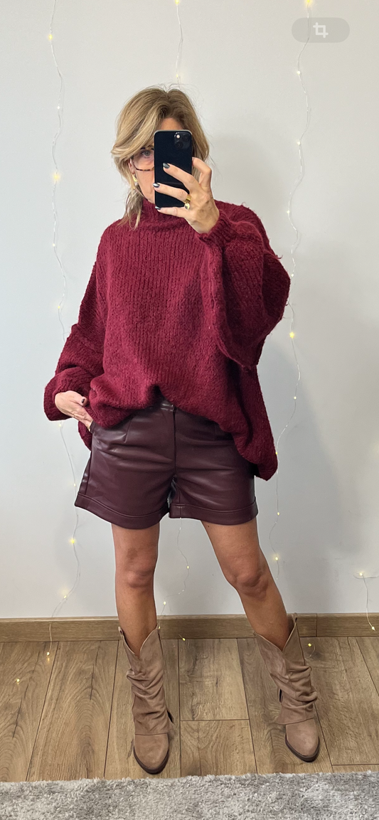 Short simili Bordeaux