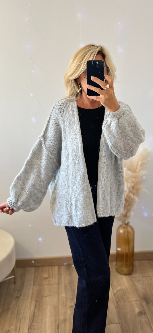 Gilet DOUDOU GRIS PERLE