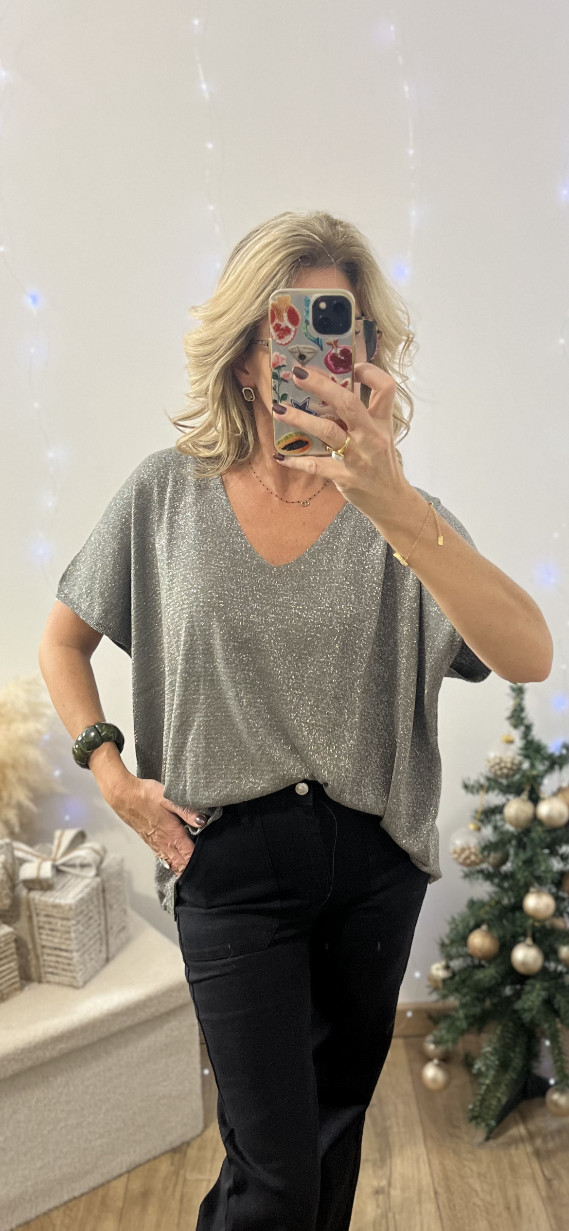 Top paillettes KAKI (36 au 46)