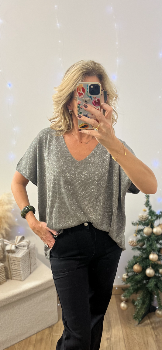 Top paillettes KAKI (36 au 46)