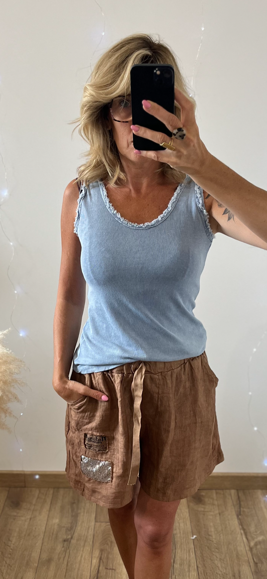 Top LIA bleu jean