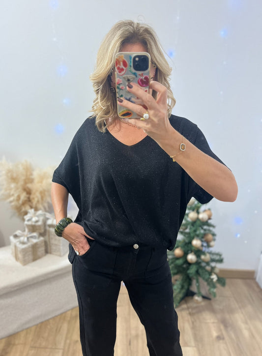 Top paillettes Noir (36 au 46)