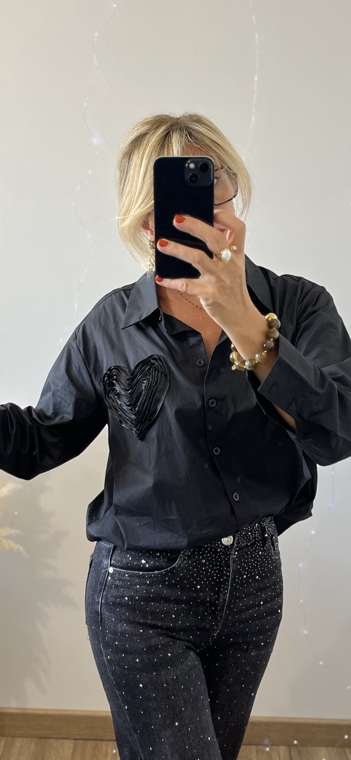 Chemise CŒUR Noire