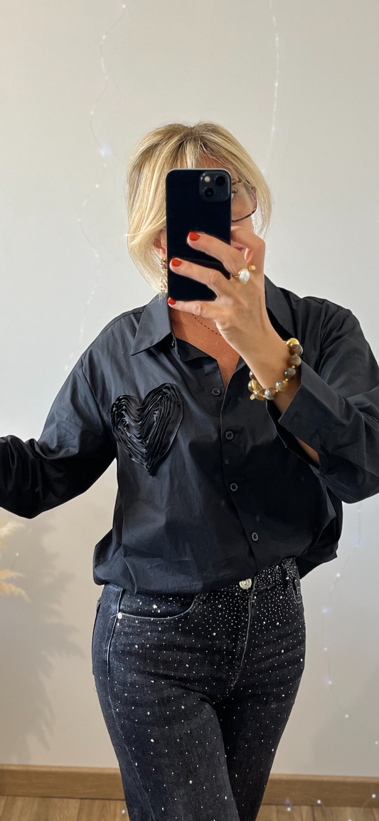 Chemise CŒUR Noire