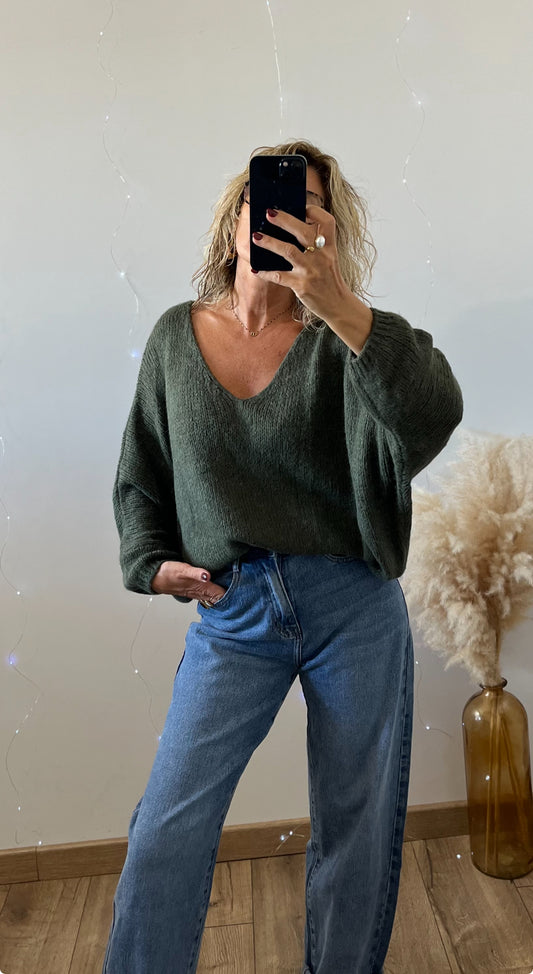 Pull LOU 🇮🇹KAKI FONCÉ