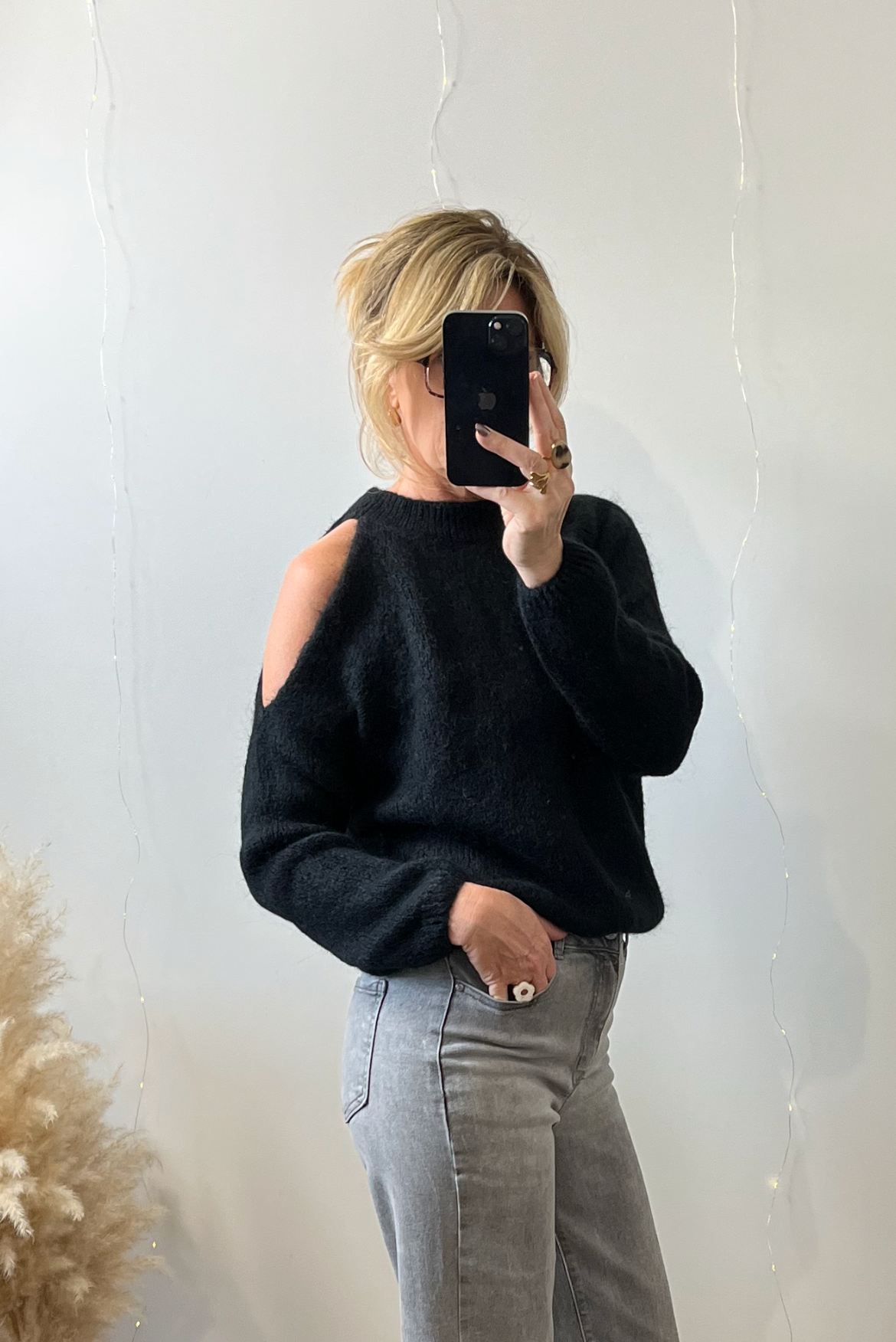 Pull ZELIE NOIR alpaga/mohair