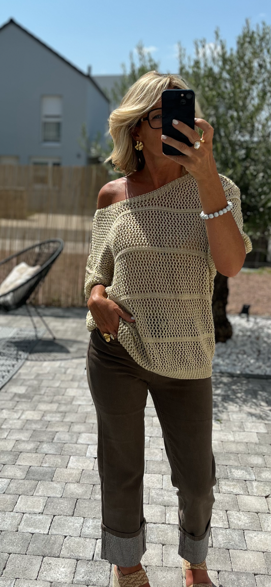 Pull CROCHET DORÉ