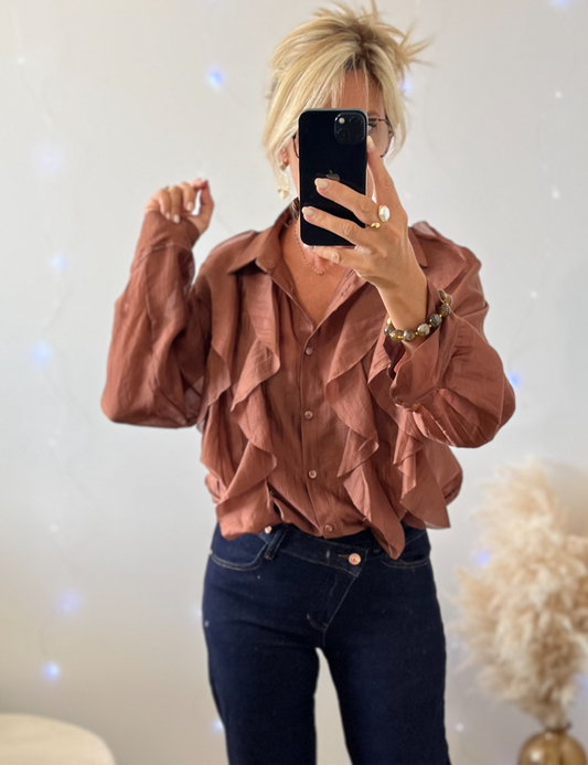 Chemise SOPHIA Caramel  (34 au 44)
