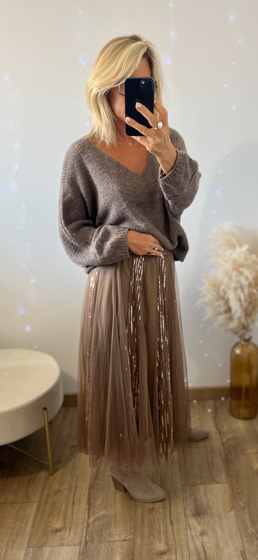 Jupe tulle sequins Choco