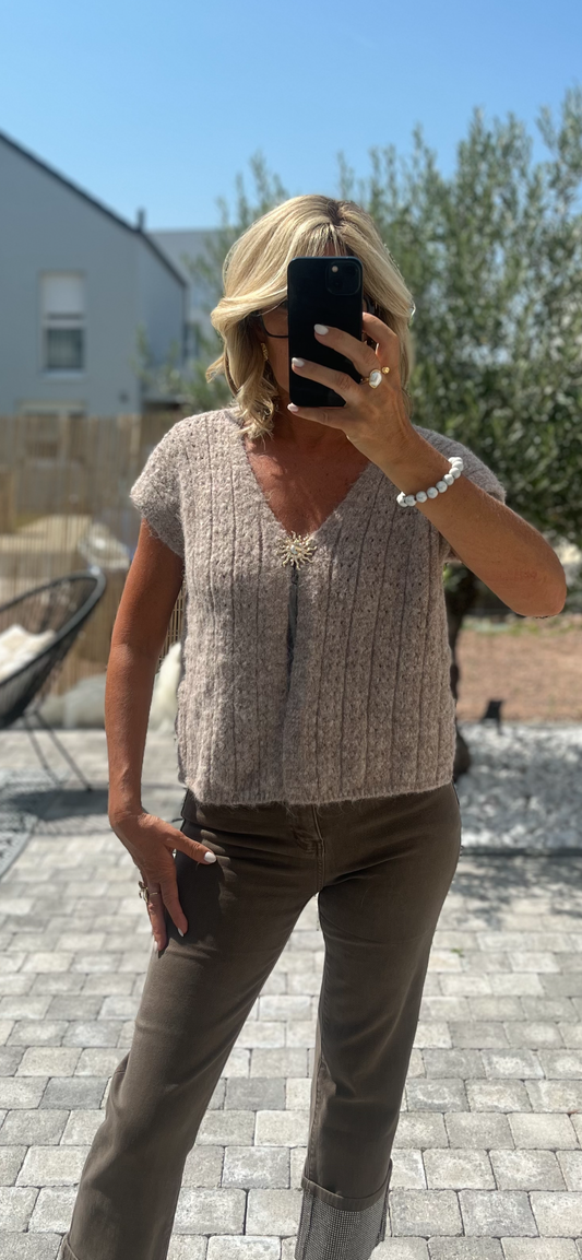 Gilet SOLEIL ☀️ TAUPE
