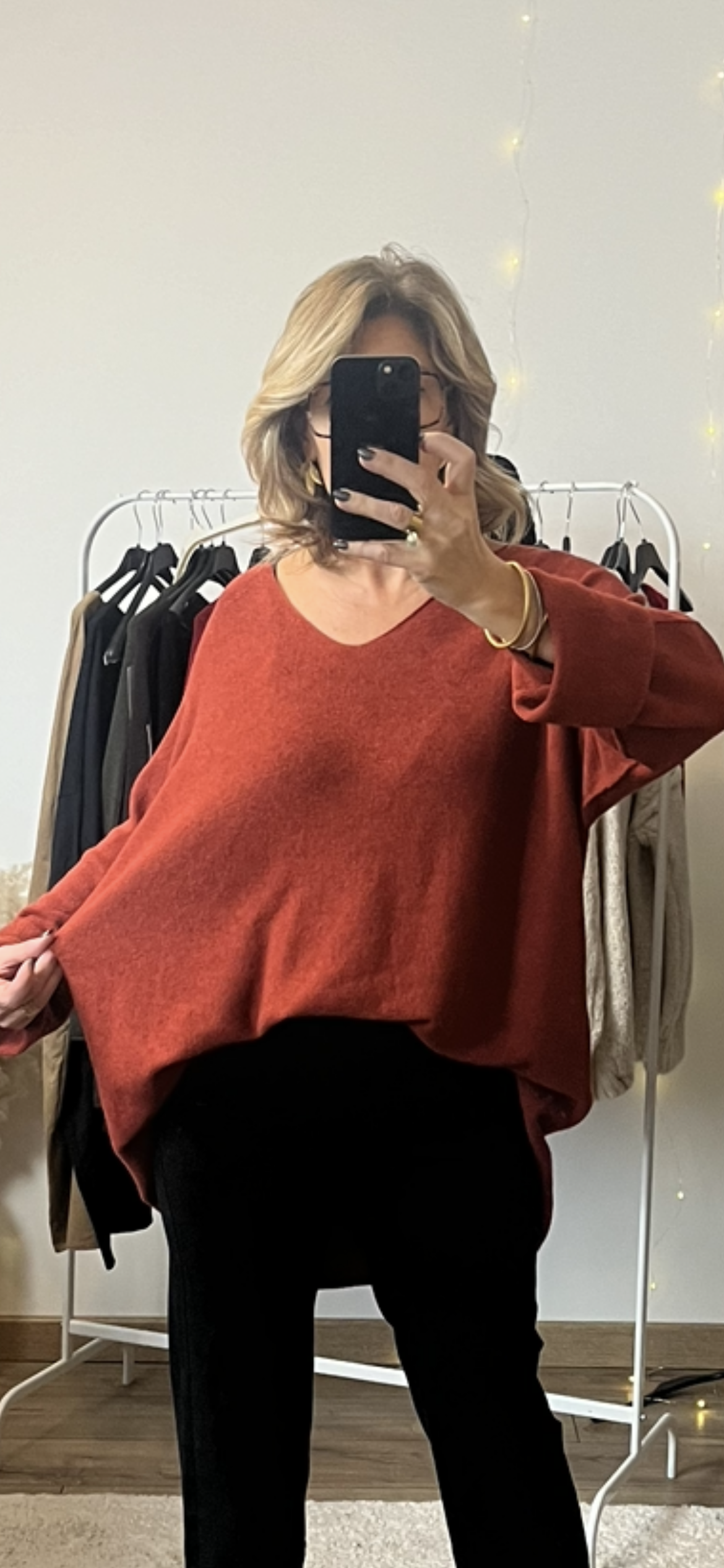 Pull LIO terracotta « Belle Taille »🇮🇹