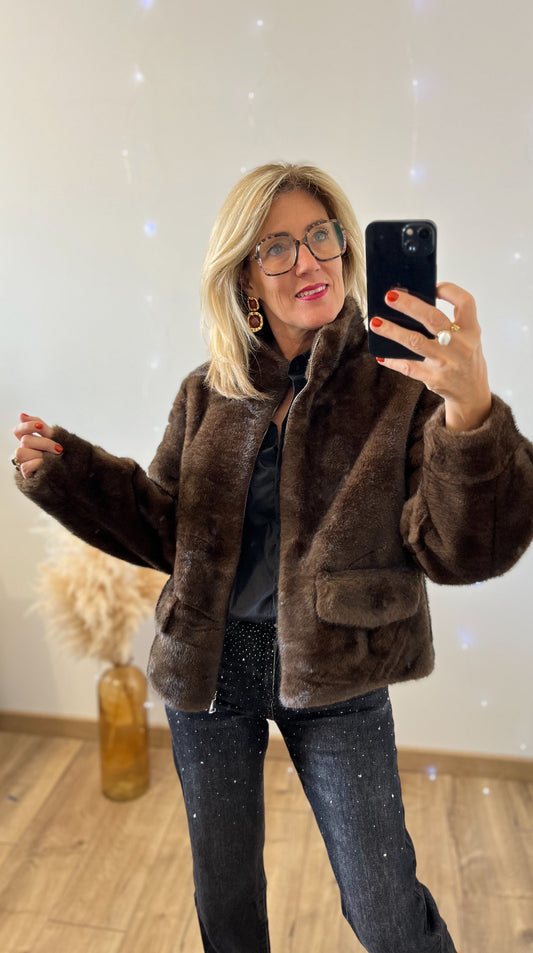 Veste fourrure Choco