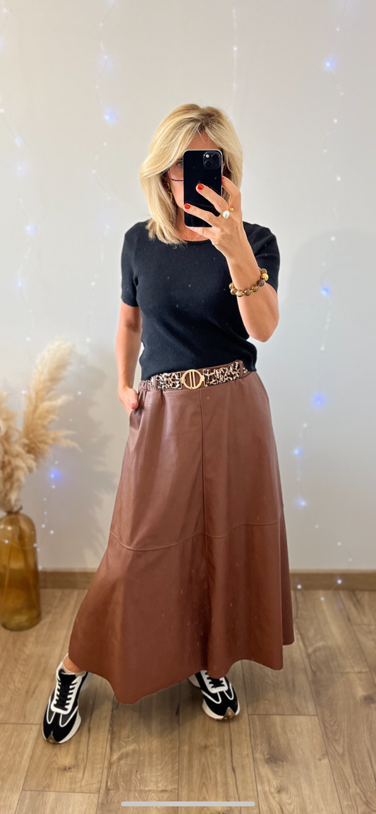 Jupe simili Camel