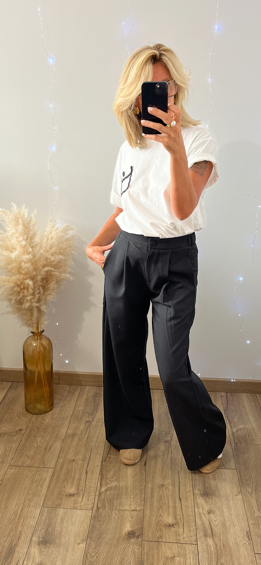 Pantalon pinces BLACK