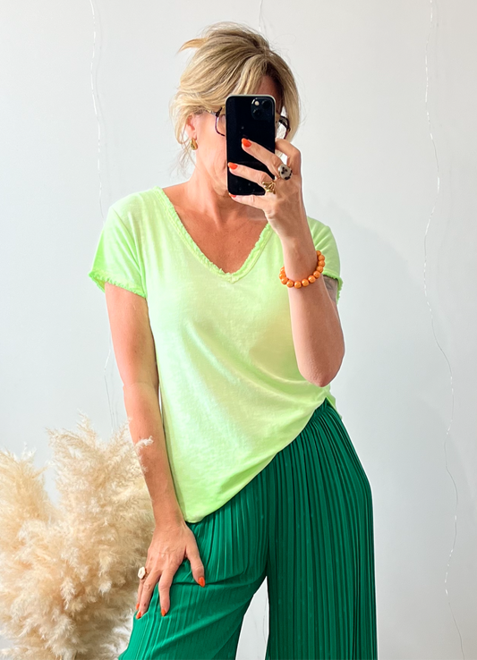 Top ESTER vert(outfit avec pantalon Brigitte)